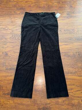 Lauren Ralph Lauren Black Velvet Straight Leg Pants Size 10